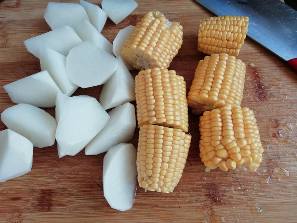 White Radish Corn Bone Soup recipe