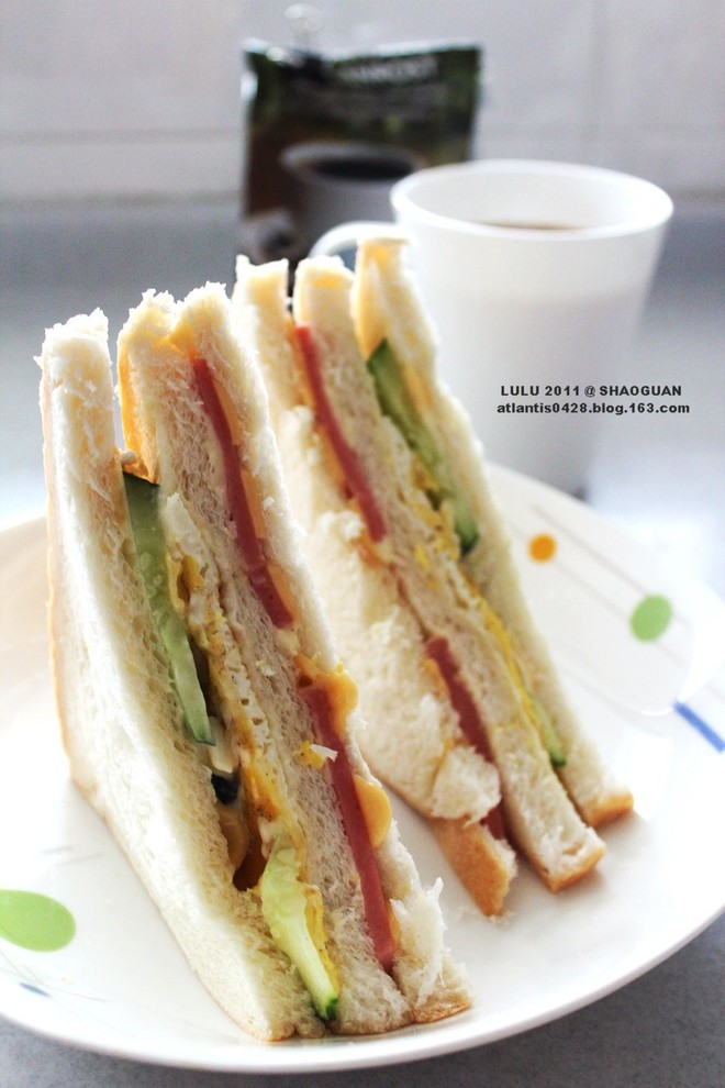 Ham and Omelette Sandwich recipe