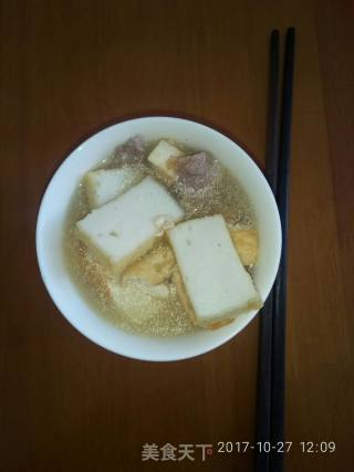 Fried Tofu and Boiling Soup recipe