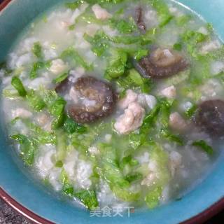 Lettuce Congee with Minced Meat and Sea Cucumber recipe