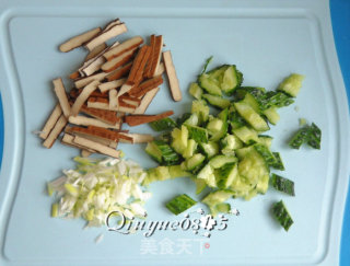 Cucumber Mixed with Dried Bean Curd recipe