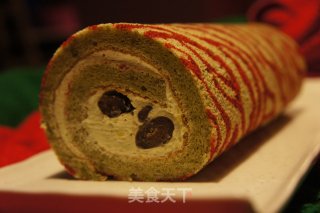 [my Baking Time] Careful Machine for Loving Beautiful Zebras---red and Green Zebra Pattern Cake Rolls recipe