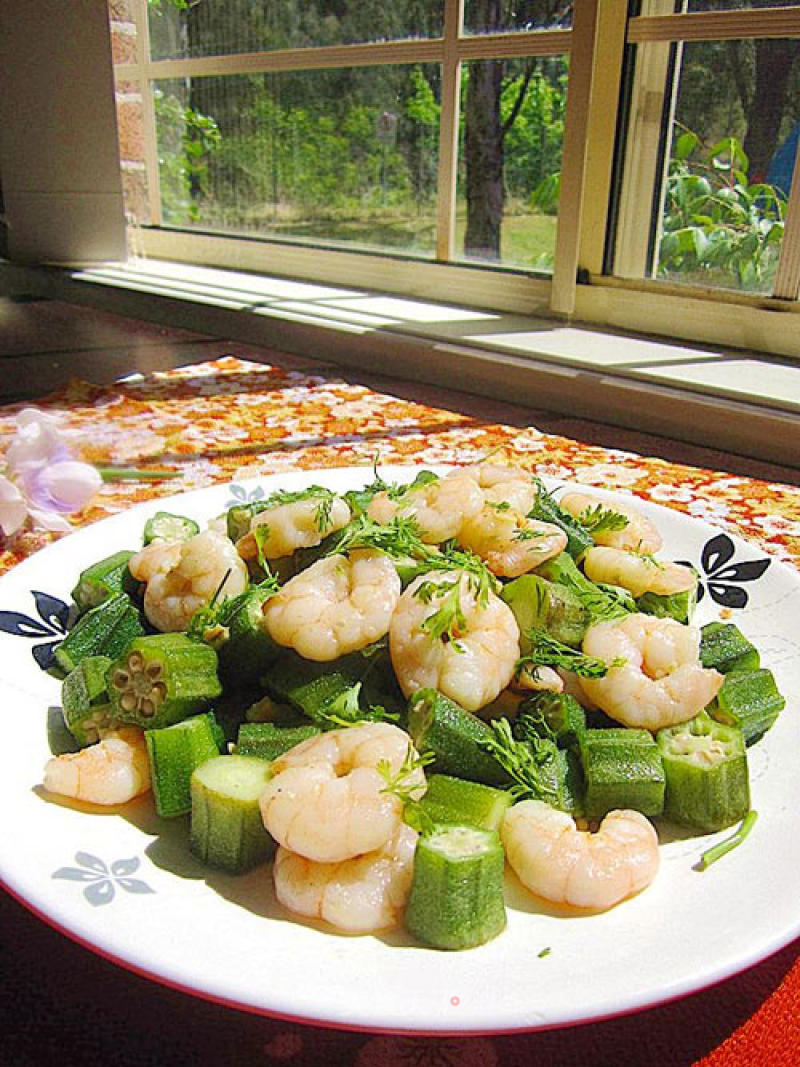 Refreshing and Refreshing Fried Okra with Shrimp recipe