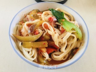 Eggplant Tomato Noodles recipe