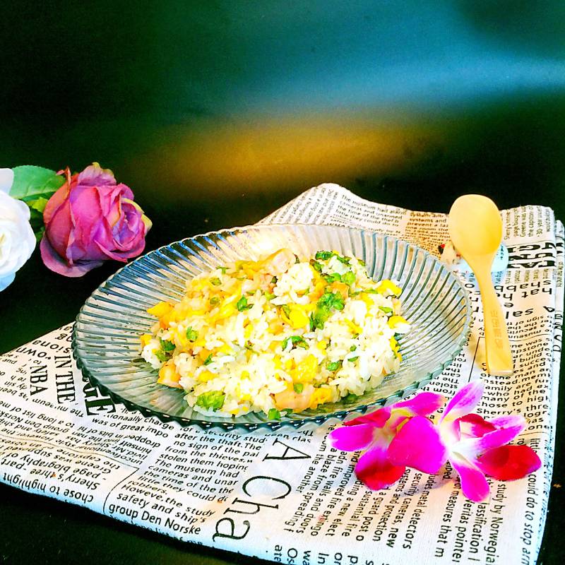 Fried Rice with Yuqian Salmon Egg recipe