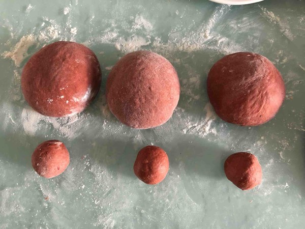 Red Bean Pork Floss with Red Grains and Soft European Buns recipe