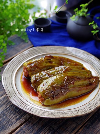 Sweet and Sour Green Pepper Stuffed with Meat recipe