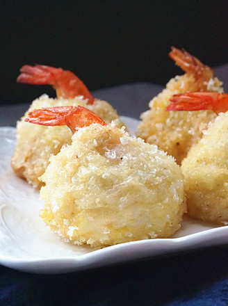 Shrimp Balls with Mashed Potatoes recipe