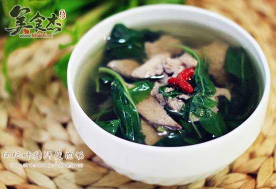 Wolfberry Leaf Pork Liver Lean Pork Soup recipe