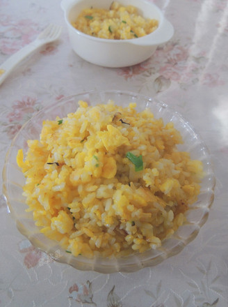 Fried Rice with Golden and Silver Egg