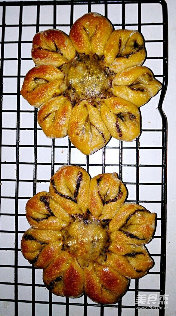 Red Bean Paste Coffee Flower Bread recipe