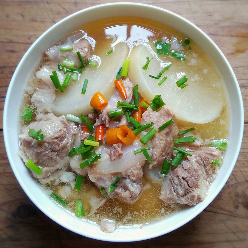 White Radish Pork Ribs Soup-electric Pressure Cooker Version