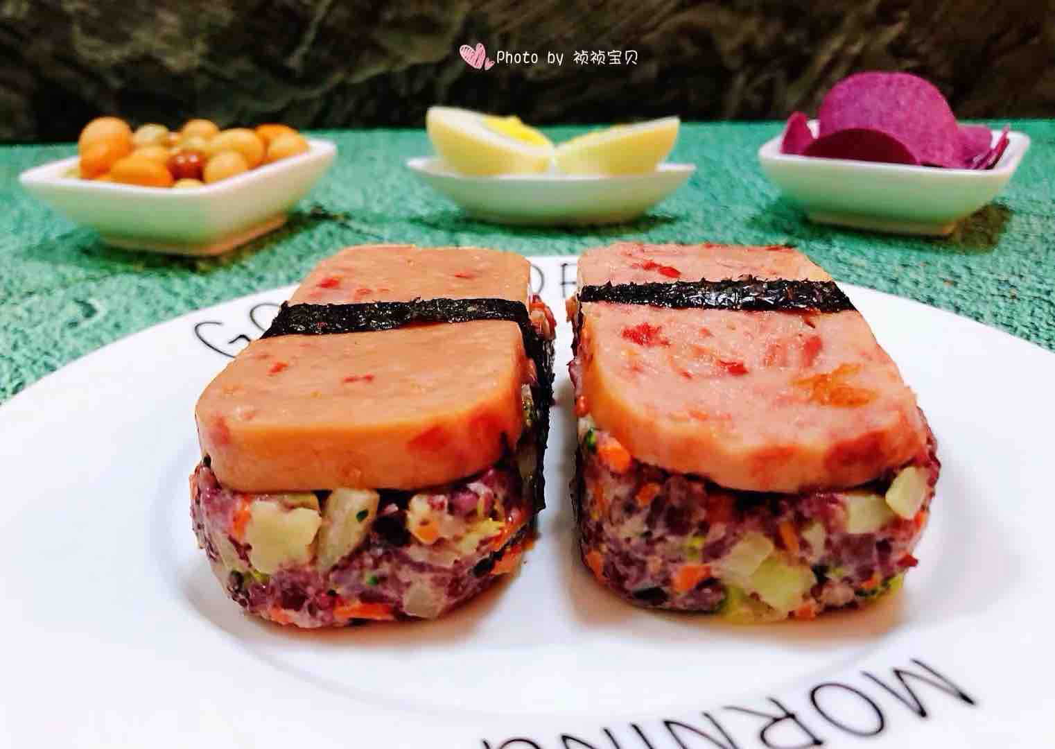 Luncheon Meat with Seasonal Vegetables Shuangmibao recipe