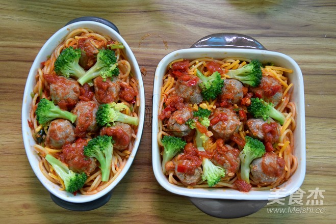 Baked Pasta with Beef Balls recipe