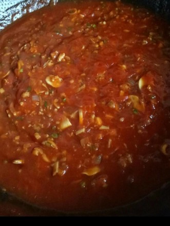 Spaghetti Tomato Meat Sauce recipe