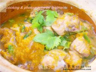 [original] Home-style Dishes @@花雕焖 Pumpkin Chicken recipe