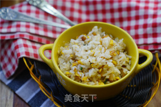 Fried Rice with Dried Shrimp and Preserved Egg recipe