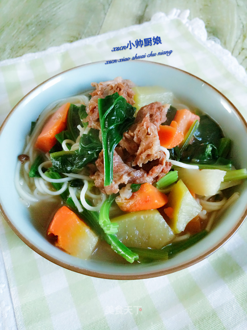 [hebei] Spinach Beef Noodles recipe