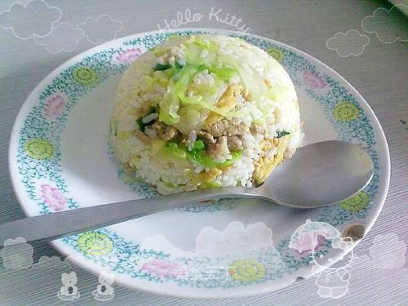 Fried Rice with Cabbage, Shrimp and Egg recipe