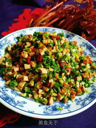 #春食野菜香#malantou Mixed with Dried Bean Curd recipe