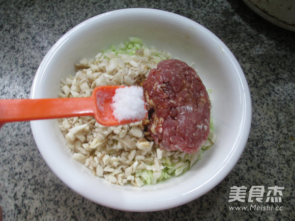 Xiuzhen Mushroom, Cabbage and Meat Dumplings recipe