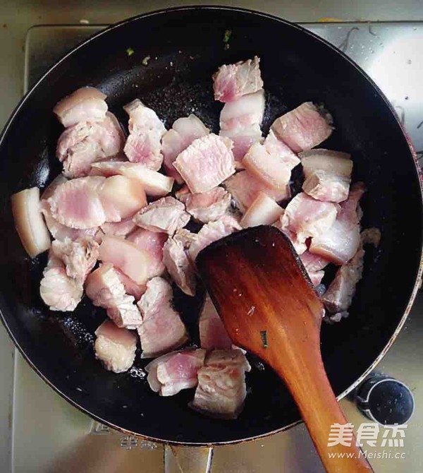 Pork with Dried Vegetables and Plum recipe