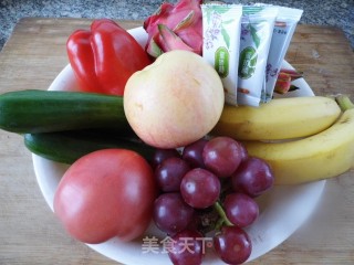 Assorted Fruits and Vegetables with Honey recipe