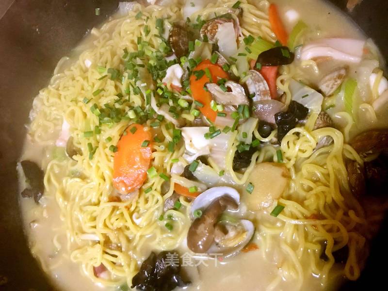 Fujian Seafood Braised Noodle recipe