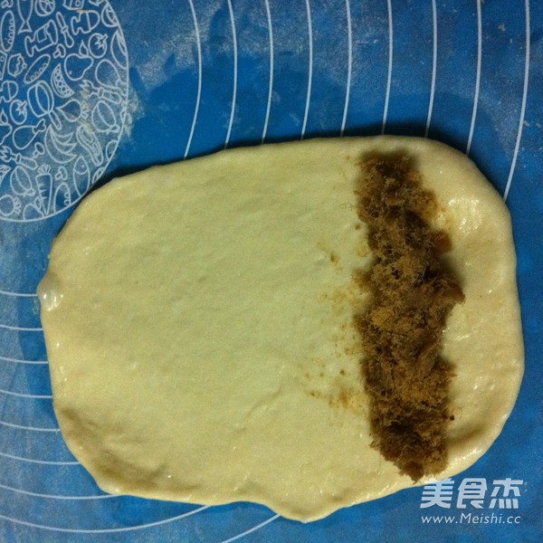 Scallion Cheese Pork Floss Steak Bun recipe