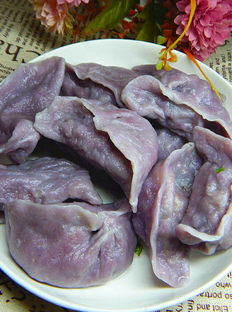 Purple Sweet Potato and Leek Dumplings recipe