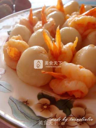 Shrimp Balls with Lychee and Anchovy recipe