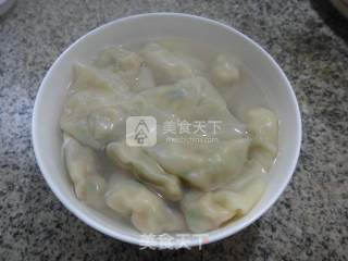 Leek and Squid Stuffed Wonton recipe