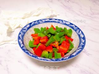 Two-color Pepper in Oyster Sauce recipe