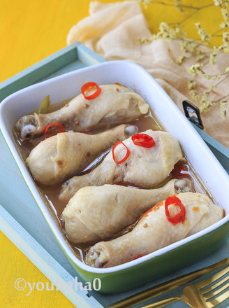 Steamed Chicken Drumsticks with Pickled Peppers recipe