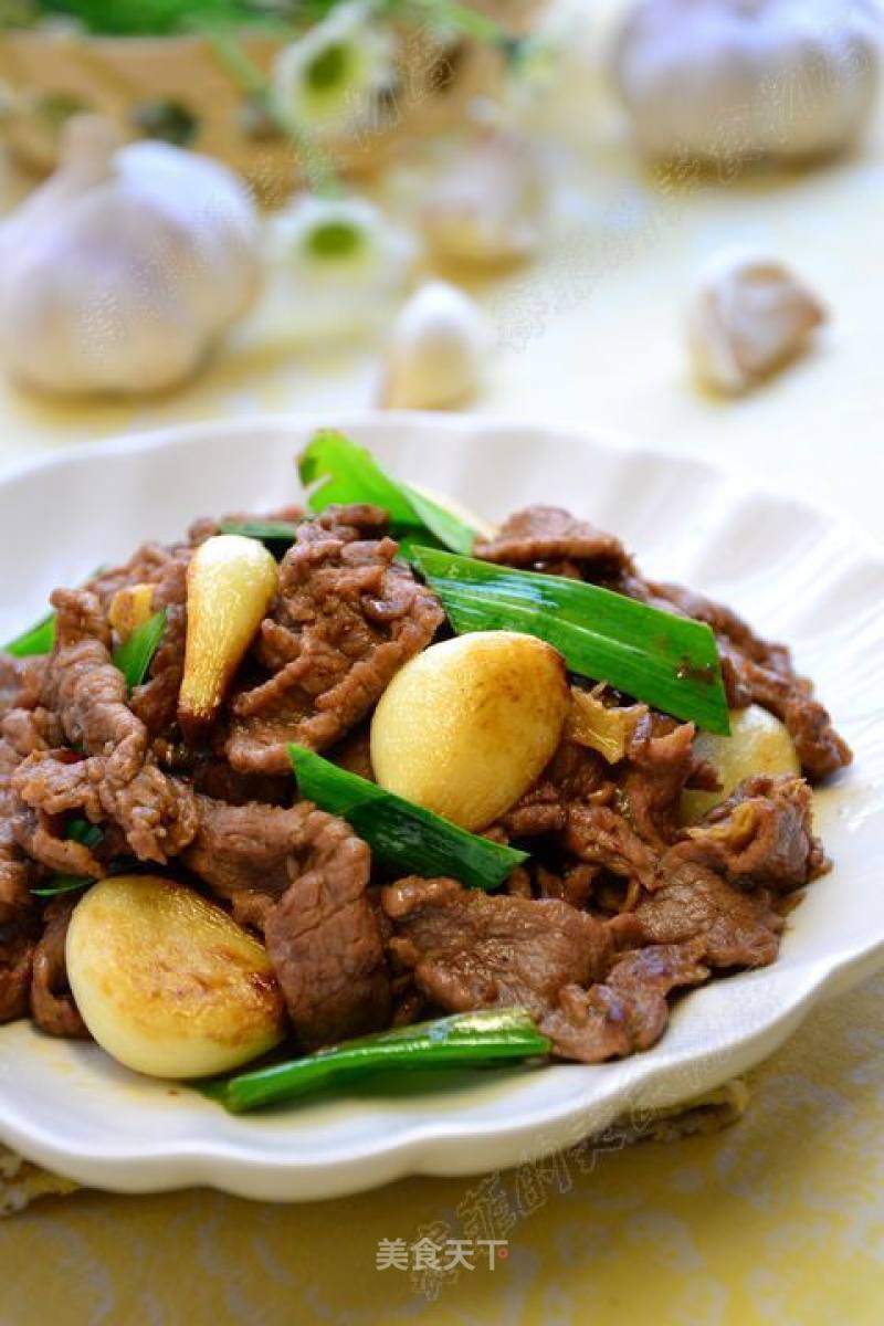 Stir-fried Beef with Garlic recipe