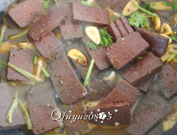 Lamb's Blood Stewed with Coriander recipe