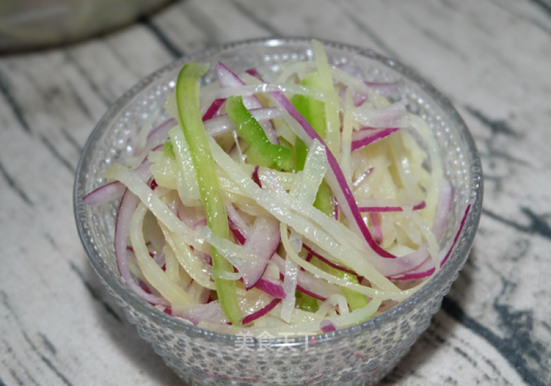 #trust之美#onion Mixed with Potato Shreds recipe