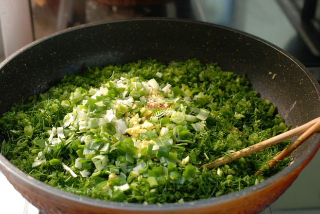 Fennel and Egg Vegetarian Dumplings recipe