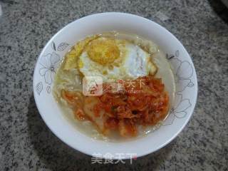 Rippled Noodles with Egg Kimchi recipe