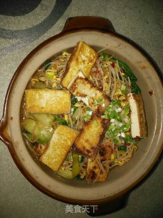 Green Vegetables, Bean Sprouts and Tofu in Claypot recipe