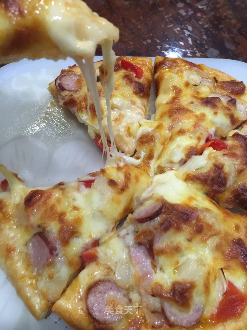 Taiwan Sausage and Bacon Pizza recipe
