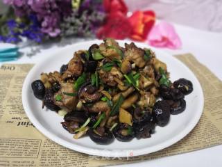 Stir-fried Chicken Nuggets with Ginger and Mushrooms recipe