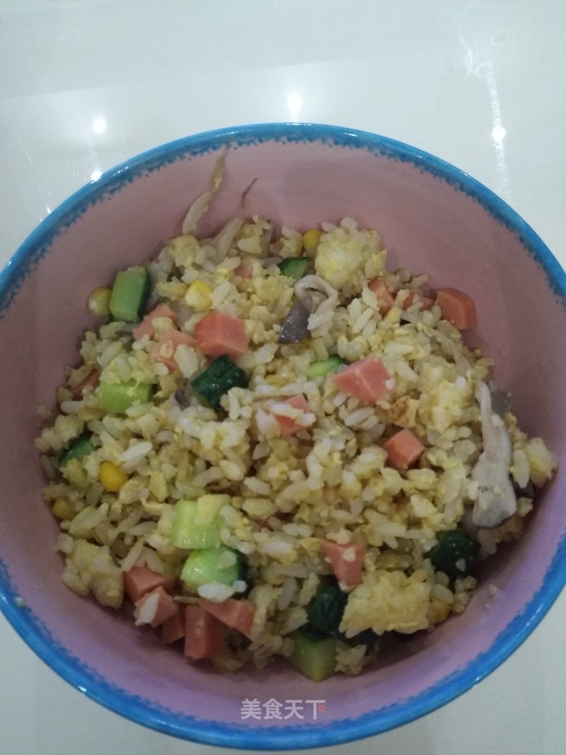 Refreshing Egg Ham Fried Rice recipe