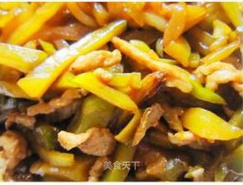 Stir-fried Mustard with Shredded Pork recipe