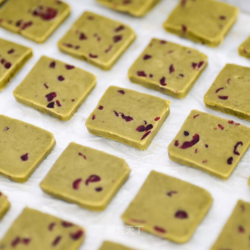 Matcha Cranberry Cookies recipe