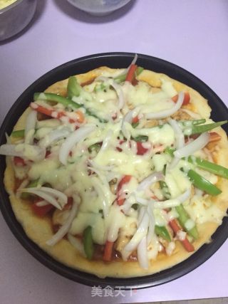 Homemade Super Supreme Sea and Land Pizza recipe