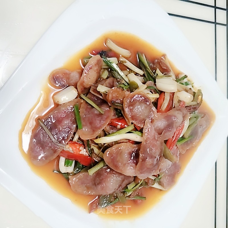 Fried Sausage with Spring Buckwheat recipe