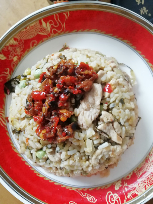 Delicious Fried Rice Mixed with Xo Sauce recipe