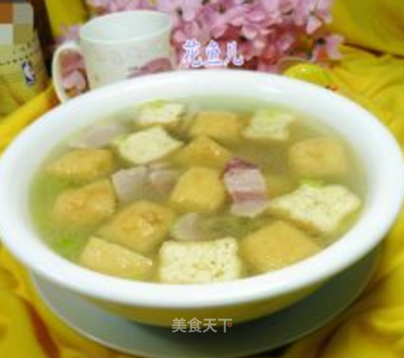Bacon Oil Tofu Edamame Soup recipe