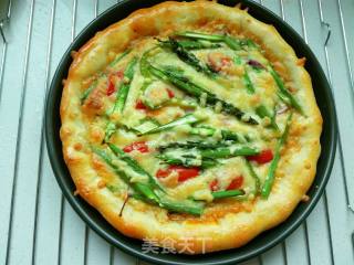 Pizza with Bacon, Mushroom and Mixed Vegetables recipe